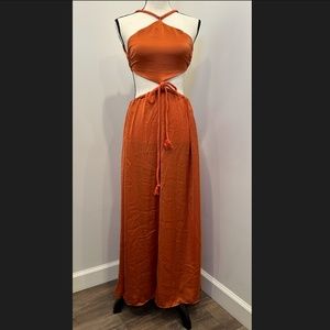 L' Atiste Dark orange braid dress set